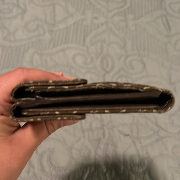 Celine Monogram Canvas Leather Interior Double Sided Snap Wallet - Picture 7 of 8